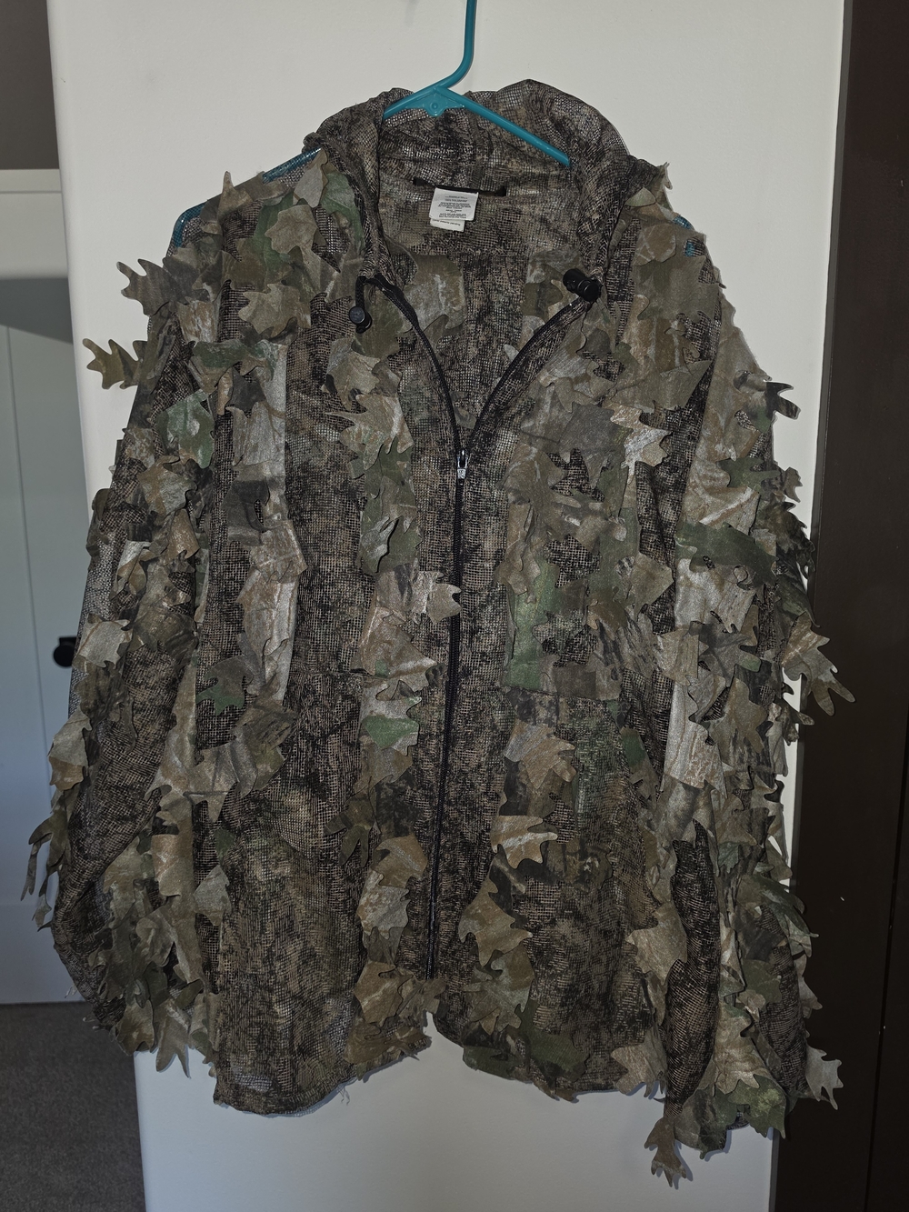 Camouflage Leaf Ghillie Jacket With Pants - Green/Brown